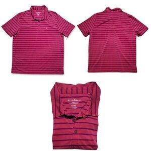 Tommy Bahama Island Zone Polo Shirt Mens XL Short Sleeve Magenta Pink Slip Over